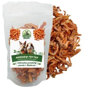 Suszona marchew frytka 1 kg marchewka dla królików i gryzoni Roztoczańskiec