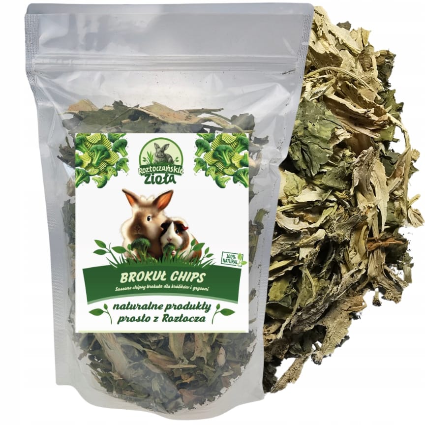 Brokuł Chips Suszony - Dla królików i gryzoni Roztoczańskie Zioła